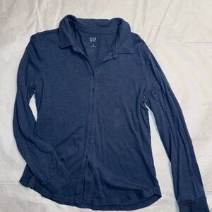 GAP Navy Button-Up Shirt